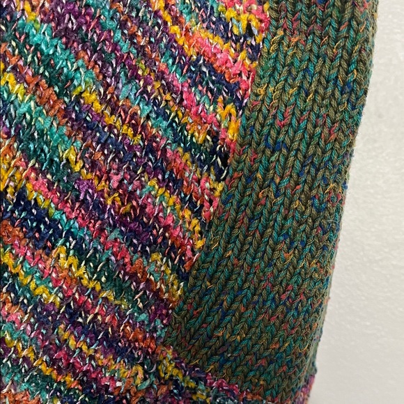 Hand Crafted Multicolor Knit Women's Cardigan Vest - Picture 10 of 12